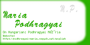 maria podhragyai business card